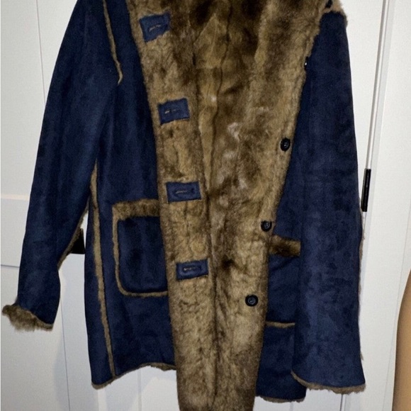 Dennis Basso reversible faux fur hooded coat size large - Picture 4 of 6